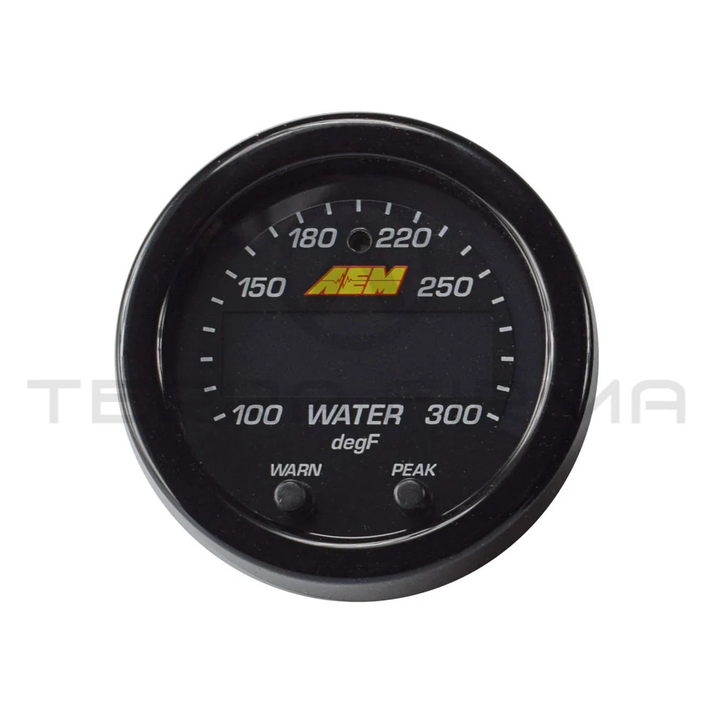 AEM X-Series Digital Water Temperature 100-300F/40-150C - Black Bezel and Black Water Faceplate - Image 3