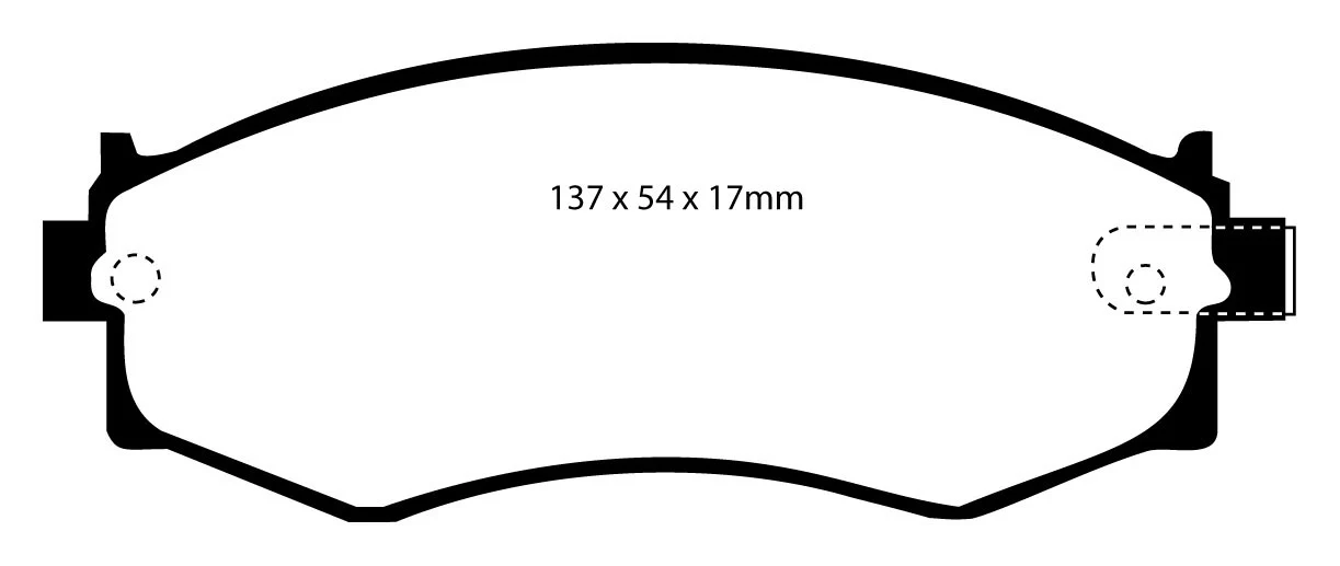 EBC Redstuff Premium Fast Street Front Brake Pads For Nissan Skyline R32 GTE DP3792C - Image 2