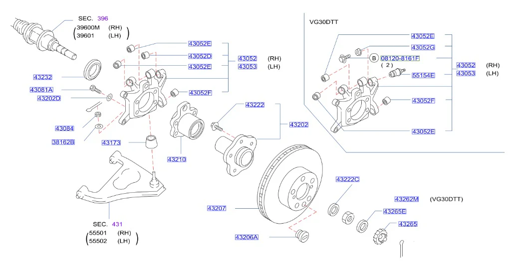 Nissan Fairlady Z32 Rear Axel Hub Assembly (Twin Turbo) (43202) - Image 4