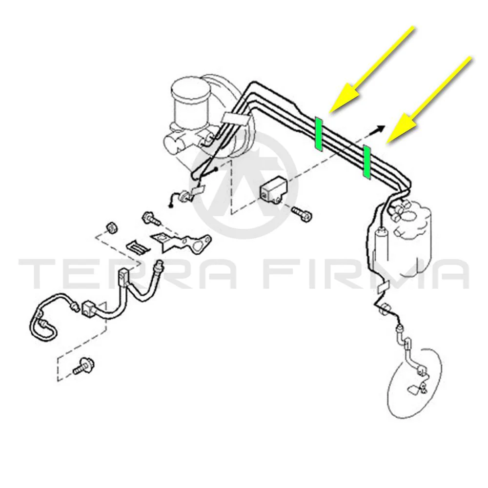 Nissan Laurel C33 Brake Line Clamp On Firewall Set RB20 RD28 - Image 4