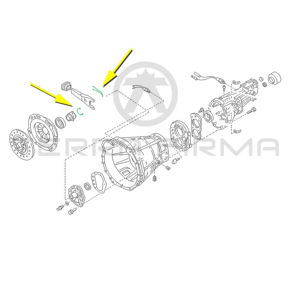 Nissan Laurel C33 Clutch Fork & Bearing Spring Kit - Image 2