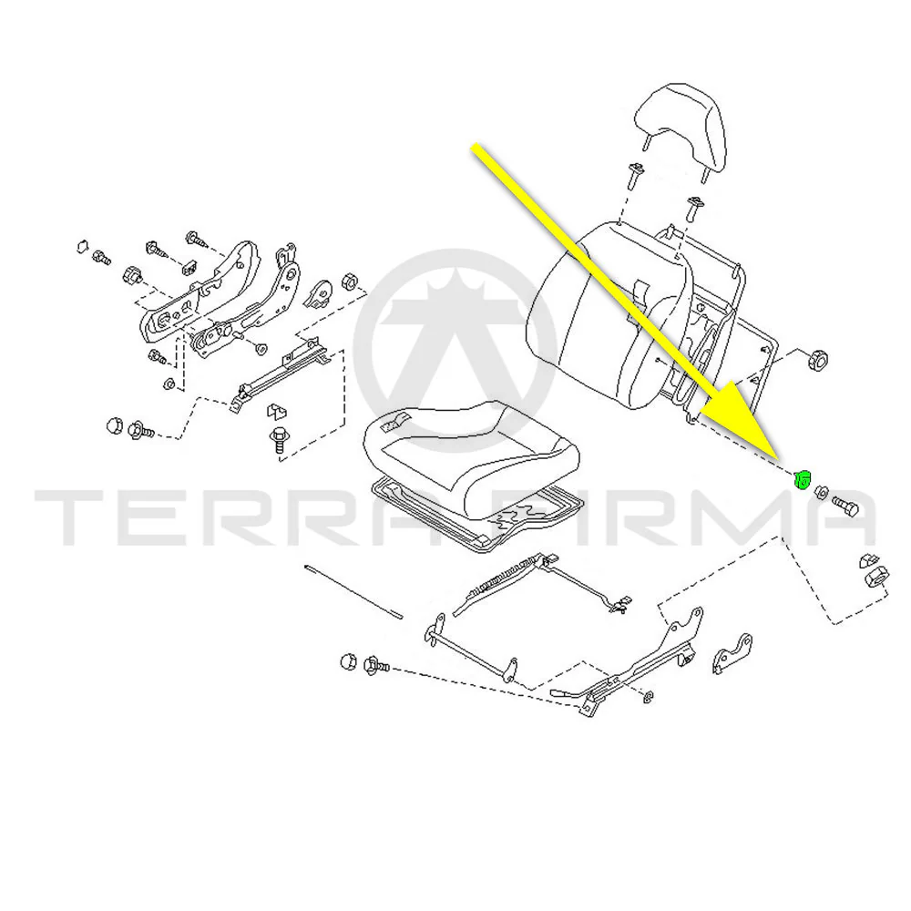 Nissan Laurel C33 Front Seat Hinge Cover, Left or Right - Image 3