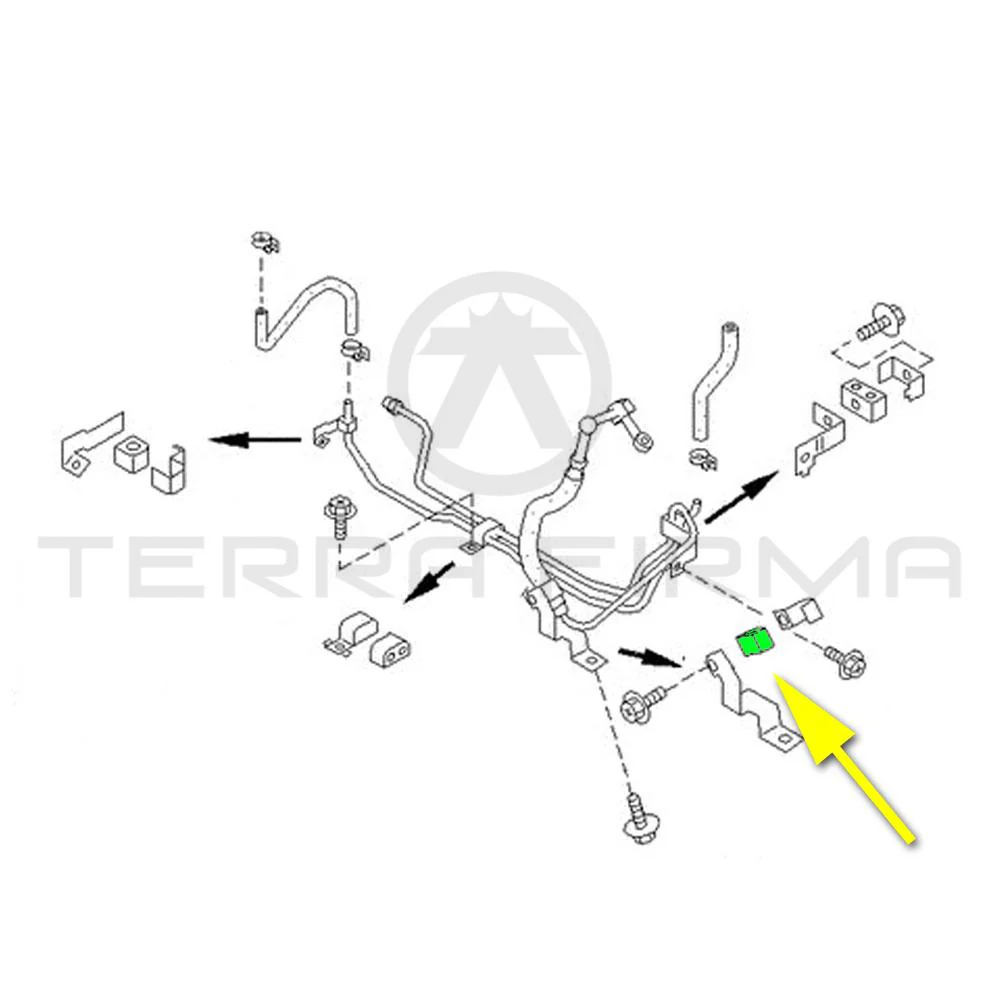 Nissan Laurel C33 Power Steering Pipping to Bracket Insulator HICAS RB20 - Image 4