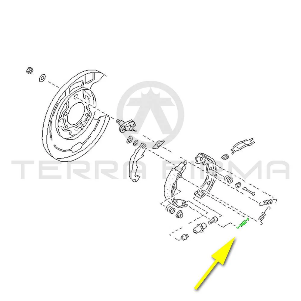 Nissan Laurel C33 Rear Parking Brake Return Spring RB20/RB25 - Image 2