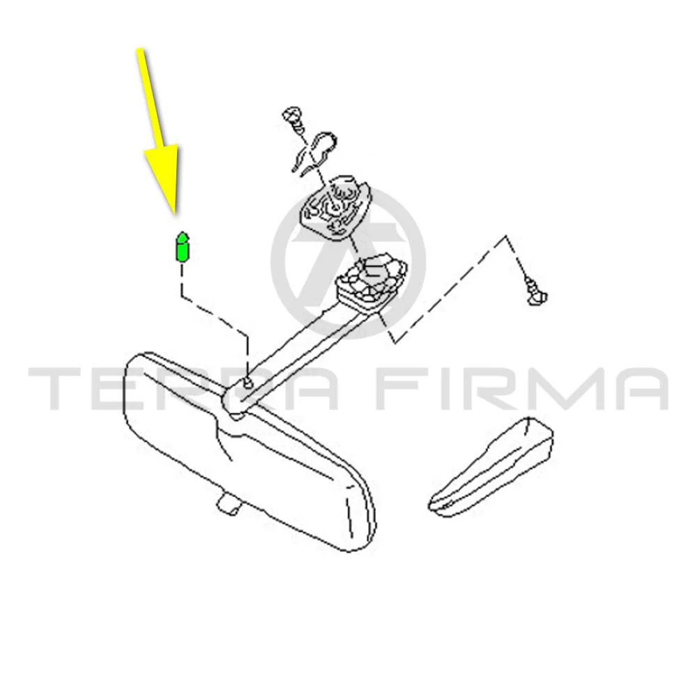 Nissan Silvia/180SX S13 Inside Mirror Rubber Ribbon - Image 2