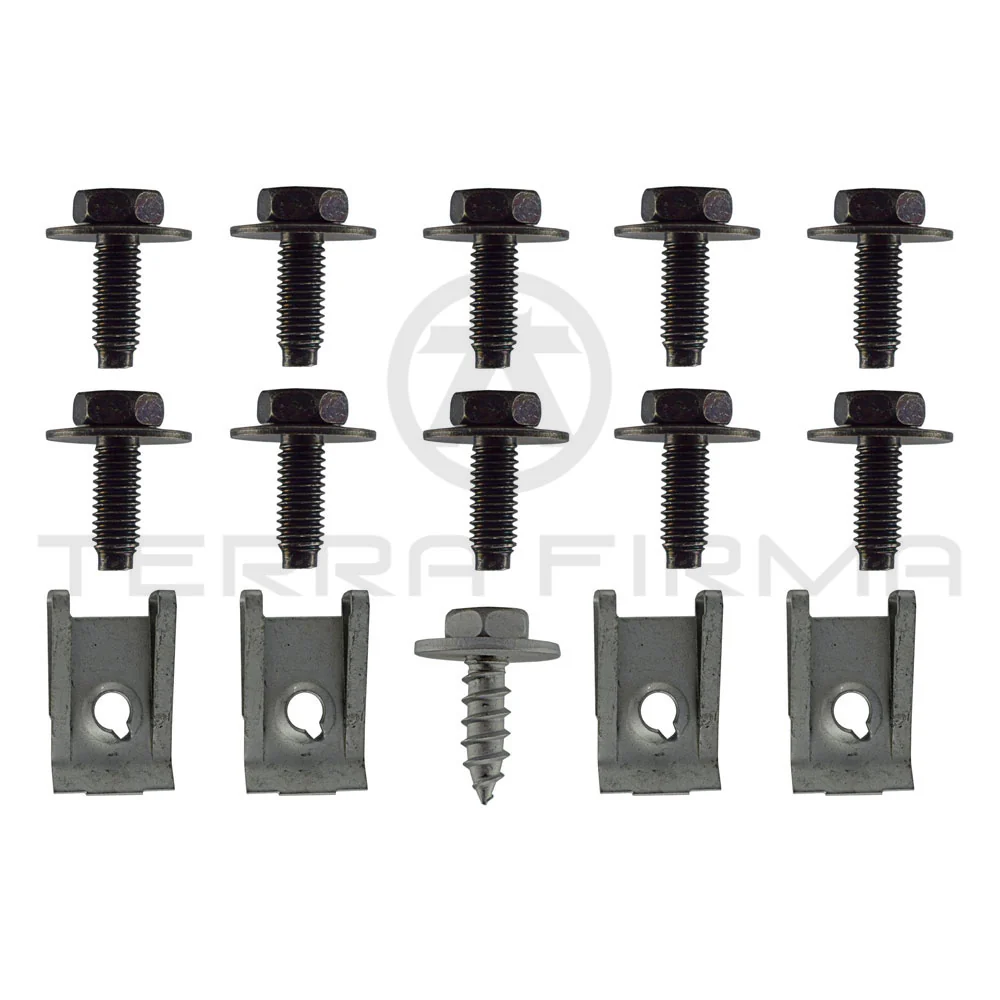 Nissan Skyline R32 GTR Front Lower Engine Undercover Diffuser Hardware Kit, Early