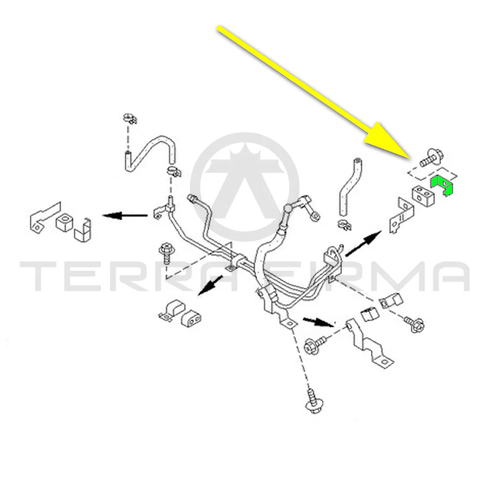 Nissan Skyline R32 GTR/GTS4 Power Steering Line Clamp - Image 3