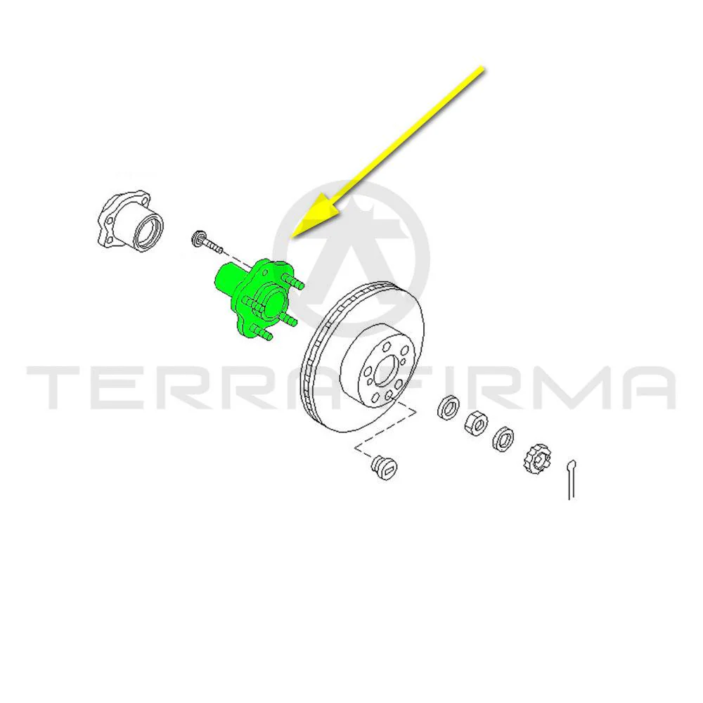 Nissan Skyline R32 GTS4 Rear Wheel Axle Hub Assembly (43202) - Image 4