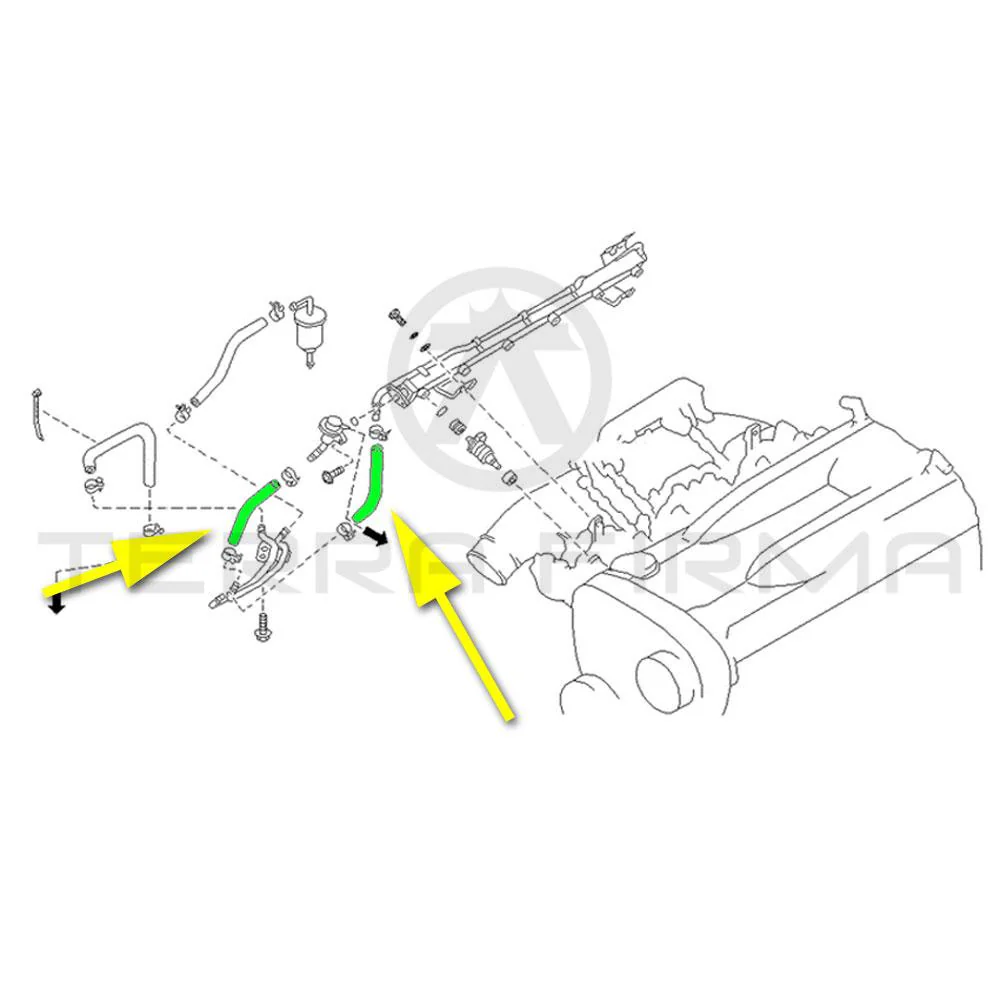 Nissan Skyline R32 R33 GTR High Pressure Fuel Rail Hose RB26DETT - Image 2
