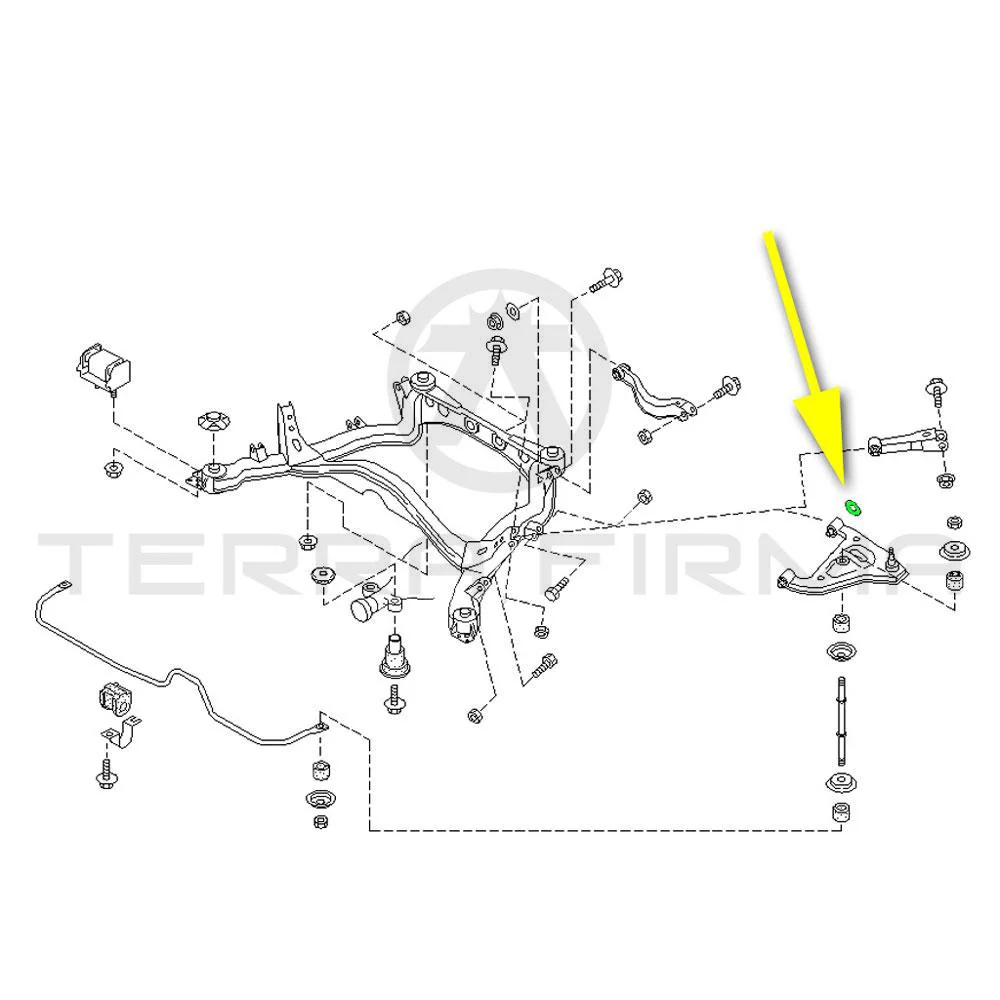 Nissan Skyline R32 R33 R34 Rear Lower Control Arm Bushing Stopper (55045E) - Image 2