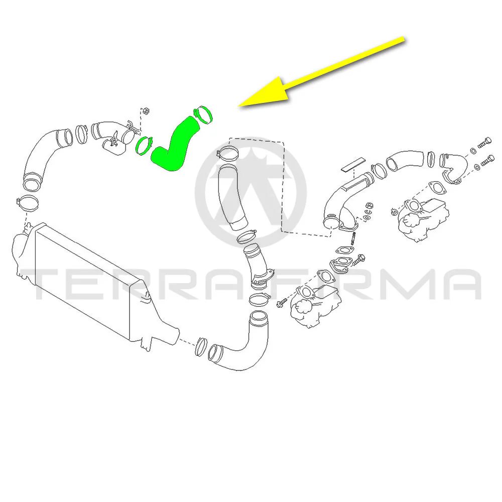 Nissan Skyline R33 R34 GTR Intercooler Air Outlet Hose (14463PJ) - Image 3