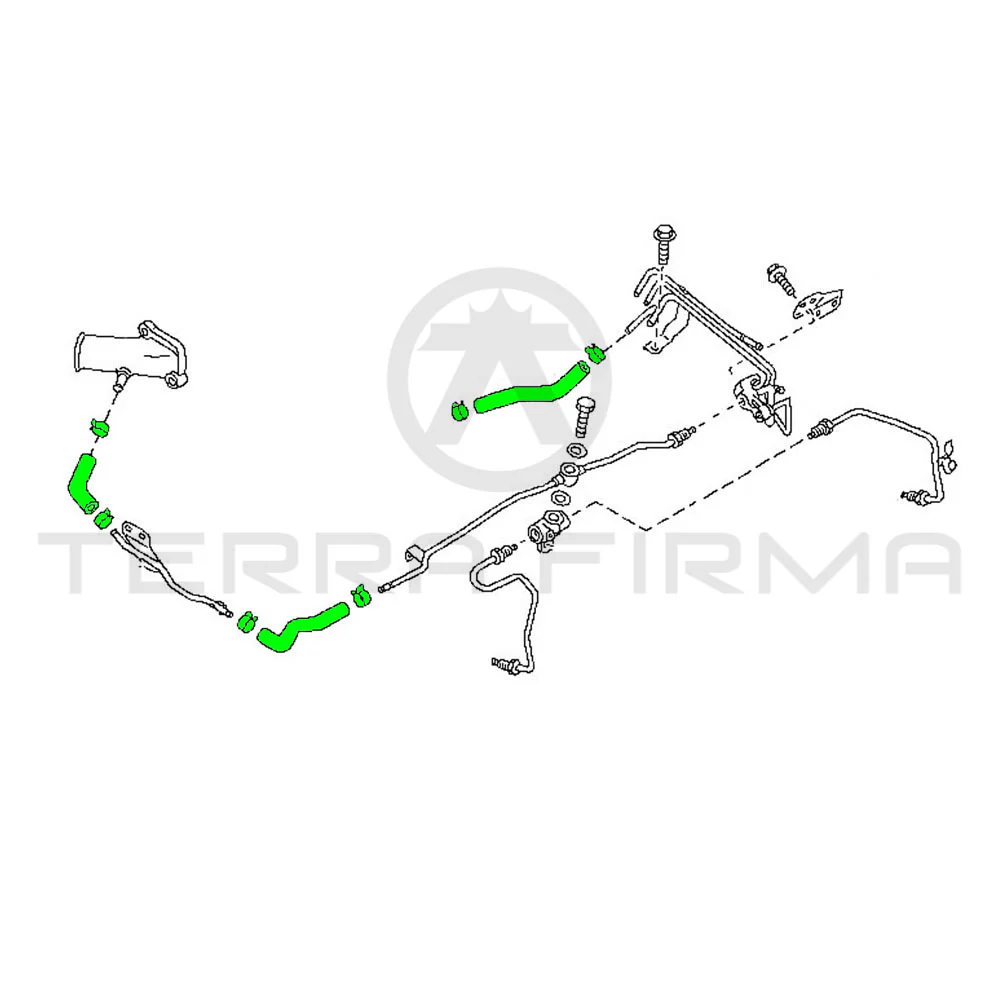 Nissan Skyline R33 R34 GTR Turbo Charger Water Outlet Hose Kit (OE) RB26DETT - Image 15