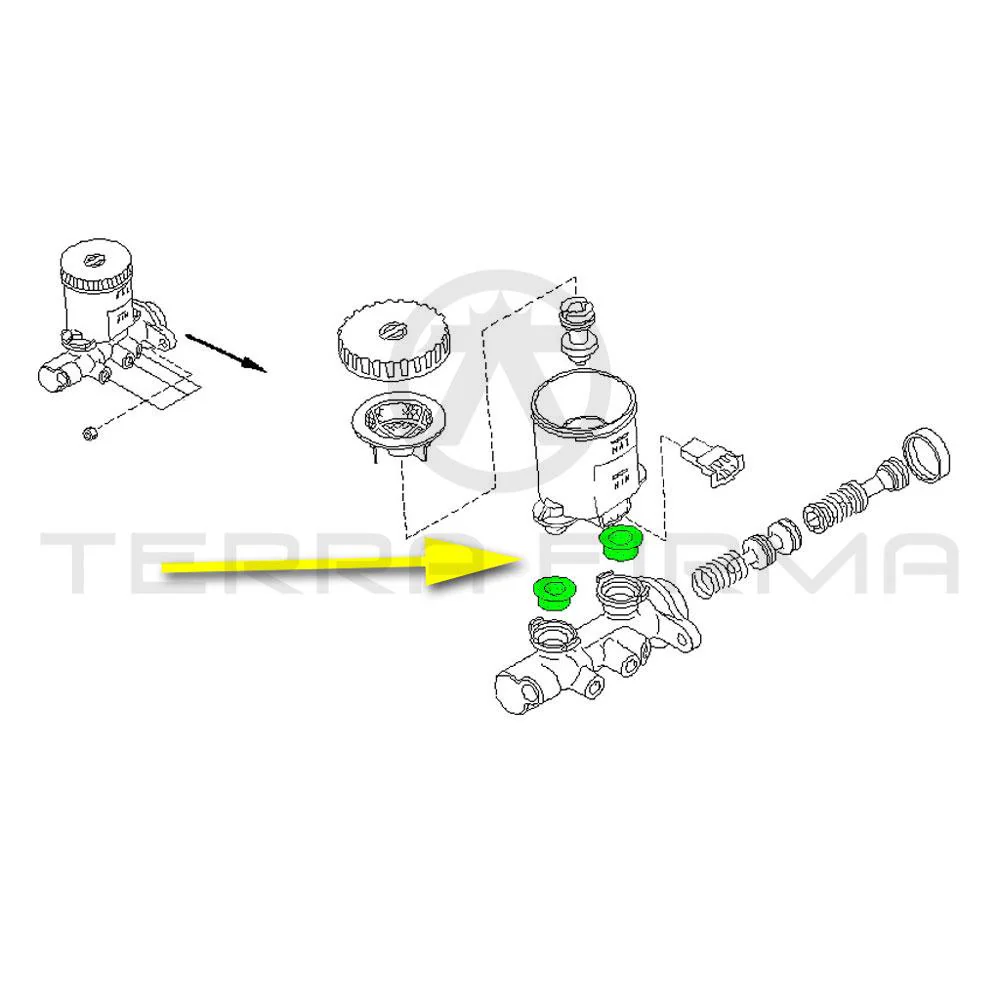 Nissan Skyline R34 GT-Four/20GT Nabco Brake Master Cylinder Tank Seal - Image 4