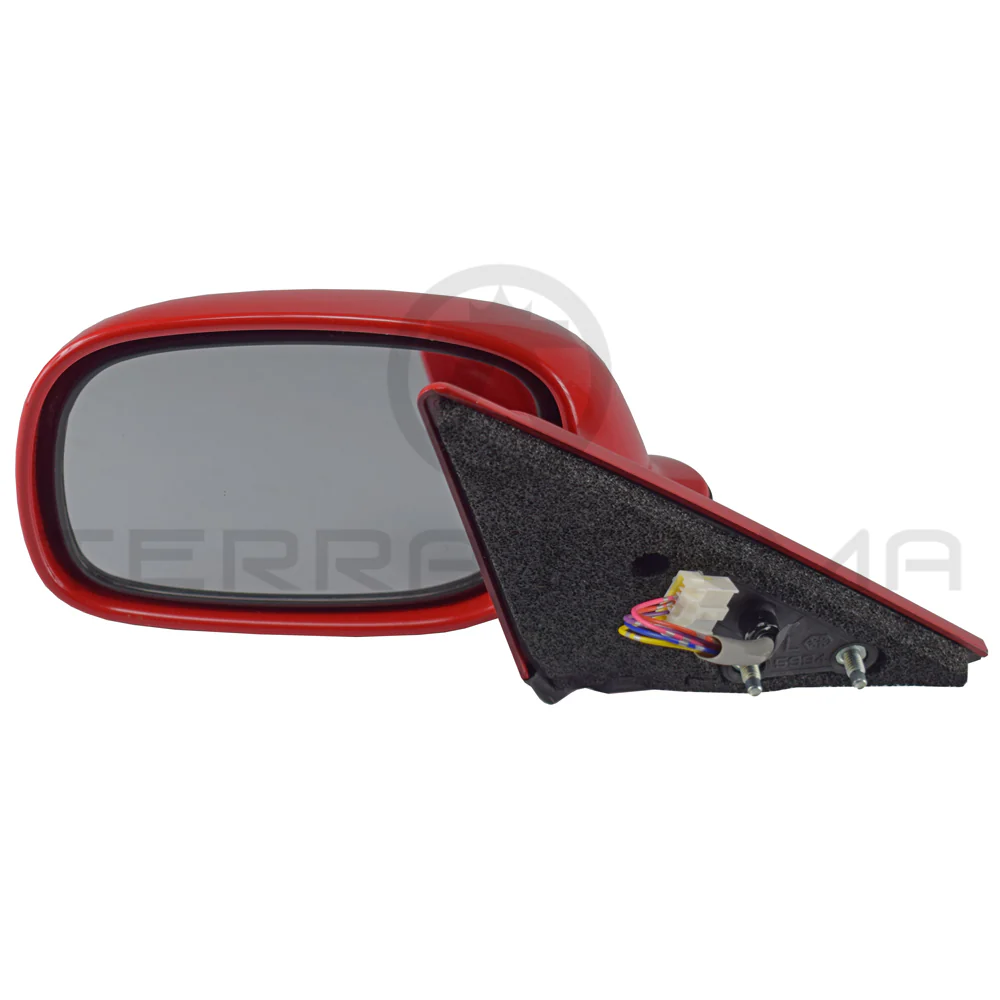 Nissan Skyline R34 Folding Side Mirror Assembly AR2 Active Red Left, 2-door Models