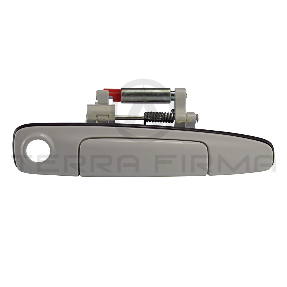 Nissan Skyline R34 Front Door Outside Handle Assembly QM1 White, Right