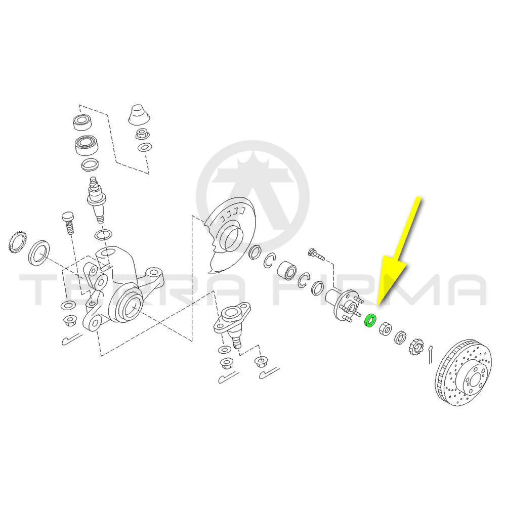 Nissan Stagea C34 Front Wheel Bearing Washer - Image 3