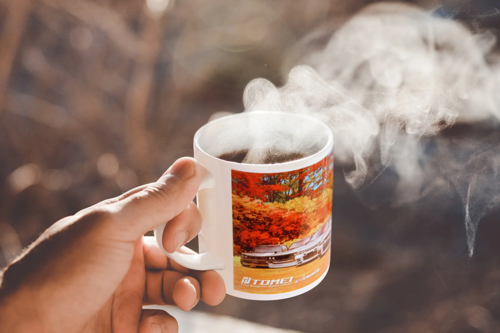 Tomei Mug White GTR Autumn Nagano Forest - Image 3